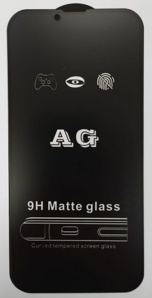 Защитное стекло для iPhone 13 Pro Max 6.7" AG матовое чёрное