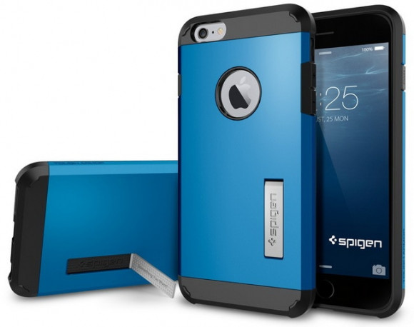 Чехол Spigen для iPhone 6 5.5" Tough Armor Series, голубой (SGP11054)