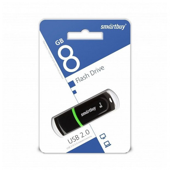 USB флеш накопитель Smartbuy 8GB Paean Black (SB8GBPN-K)