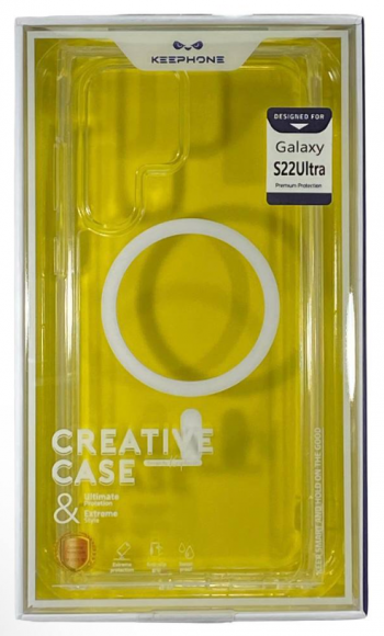 Накладка для Samsung Galaxy S22 Ultra Keephone Magsafe series силикон прозрачный