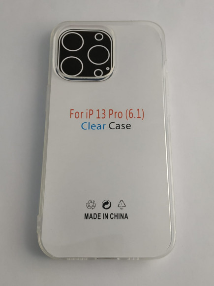 Чехол-накладка силикон 2.0мм iPhone 13 Pro прозрачный тех.пак