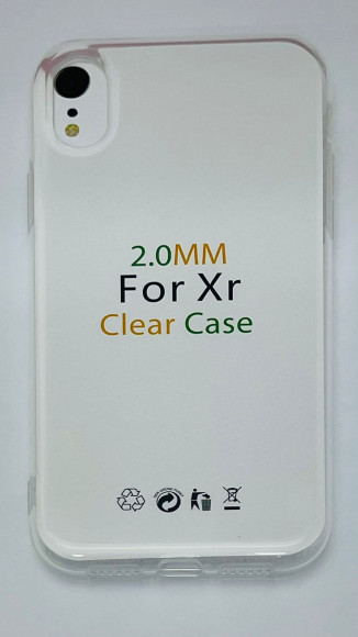 Чехол-накладка силикон 2.0мм iPhone XR прозрачный