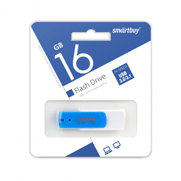 3.0 USB флеш накопитель Smartbuy 16GB Diamond Blue (SB16GBDB-3)