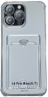 Чехол-накладка силикон с карманом под карту iPhone 14 Pro Max 6.7" прозрачная