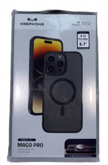 Накладка для iPhone 15 Pro Max Keephone Mago Pro Magsafe матовый черный