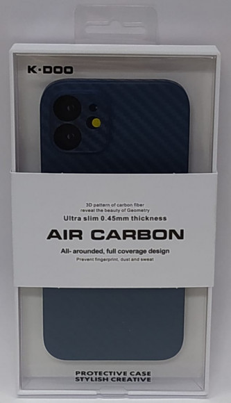 Накладка для iPhone 12 K-Doo Air Carbon пластик синяя