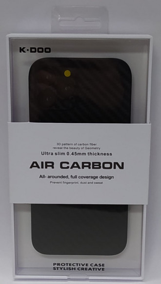 Накладка для iPhone 12 Pro 6.1" K-Doo Air Carbon пластик черная
