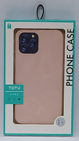 Накладка для iPhone 12/12 Pro 6.1" TOTU Outstanding под кожу розовая