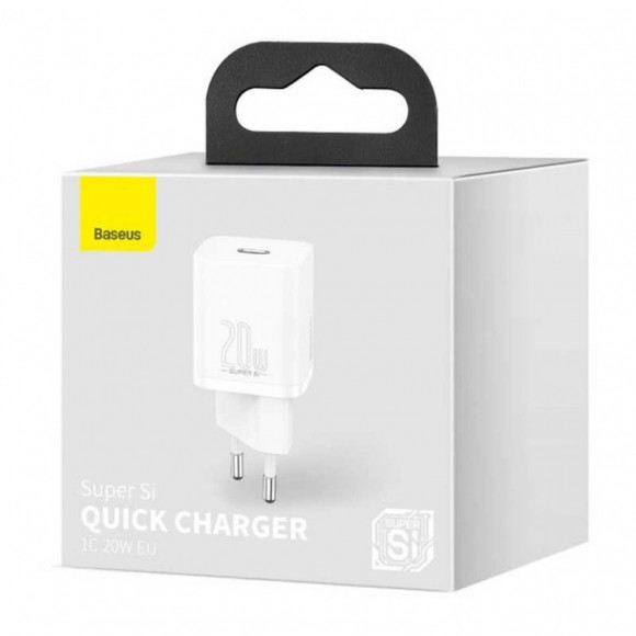 Сетевое зарядное устройство Baseus Super Si Quick Charger 1C 20W EU (CCSUP-B02) белое