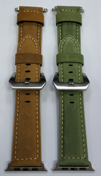 Сменный браслет кожанный для Apple Watch 42mm разноцветный