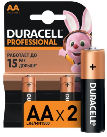 Батарейка алкалиновая Duracell Basic AA/LR6/BL2 Professional