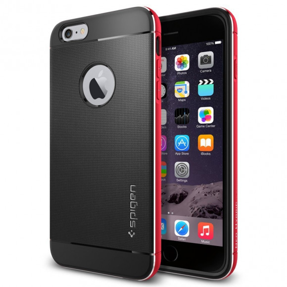 Чехол Spigen для iPhone 6s 5.5" Neo Hybrid Metal , красный (SGP11073)