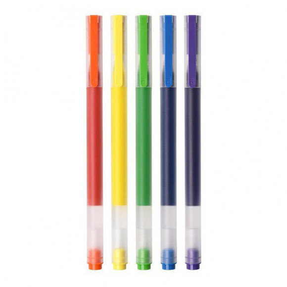 Ручка гелевая (комплект 5шт) Xiaomi MiJia Dural Color Pen 0.5mm (BHR4831CN) цветной