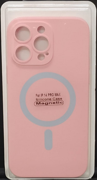 Накладка для iPhone 14 Pro Max 6.7" Magsafe силикон розовая