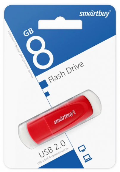 USB флеш накопитель Smartbuy 8GB Scout (SB008GB2SCR) красный