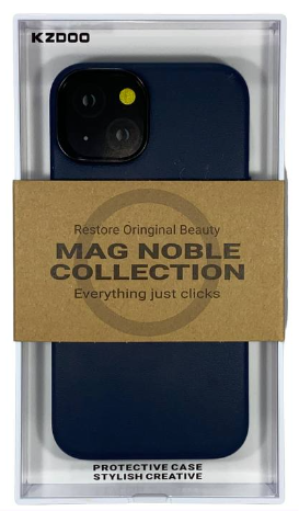 Накладка для iPhone 14 K-Doo Mag Noble кожаная синяя