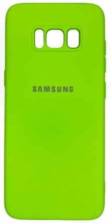 Накладка для Samsung Galaxy S8 Silicone cover без логотипа салатовая