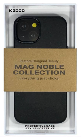 Накладка для iPhone 14 K-Doo Mag Noble кожаная черная