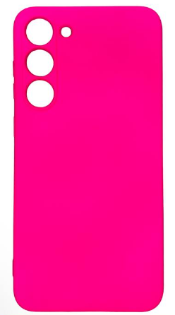 Накладка для Samsung Galaxy S23 Plus Silicone cover без логотипа кислотно-розовая
