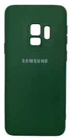Накладка для Samsung Galaxy S9 Silicone cover темно-зеленая