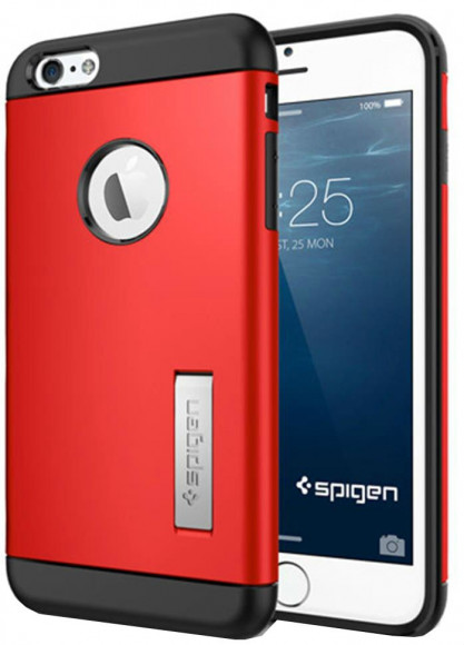 Чехол Spigen для iPhone 6s 5.5" Slim Armor Series, красный (SGP10902)