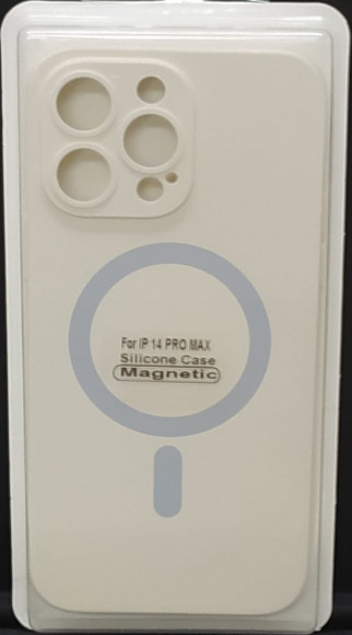 Накладка для iPhone 14 Pro Max 6.7" Magsafe силикон бежевая
