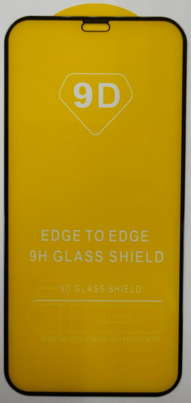 Защитное стекло для iPhone 12 Mini 5.4" 9D чёрное