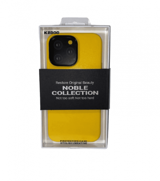 Накладка для iPhone 14 Pro Max K-Doo Noble кожаная желтая