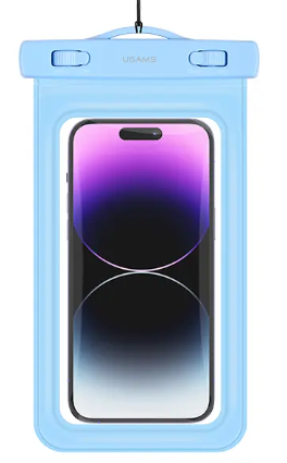 Водонепроницаемый чехол для телефона Usams US-YD011 размером до 7,0" голубой