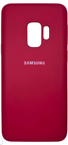 Накладка для Samsung Galaxy S9 Silicone cover бордовая
