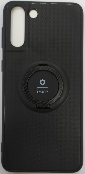 Чехол-накладка для Samsung Galaxy S21 Plus силикон iface с держателем чёрный