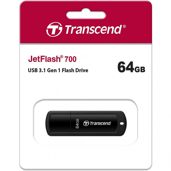 3.1 USB флеш накопитель Transcend 64GB JetFlash 700 черный