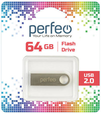 USB флеш накопитель Perfeo 64GB M07 металлический