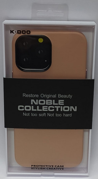 Накладка для iPhone 13 Pro Max K-Doo Noble кожаная пудро
