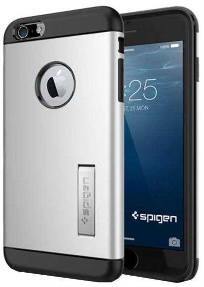 Чехол Spigen для iPhone 6 5.5" Slim Armor Series, серебристый (SGP10904)
