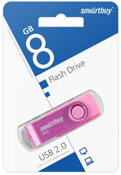 USB флеш накопитель Smartbuy 8GB Twist (SB008GB2TWP) розовый