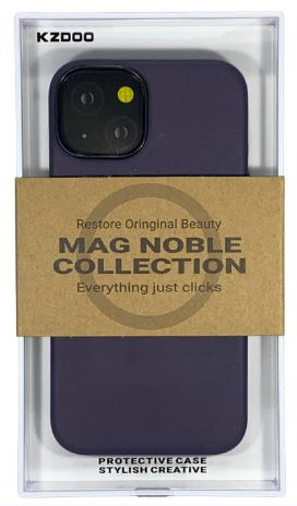 Накладка для iPhone 14 K-Doo Mag Noble кожаная фиолетовая