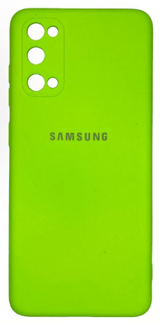 Накладка для Samsung Galaxy S20 Silicone cover без логотипа салатовая