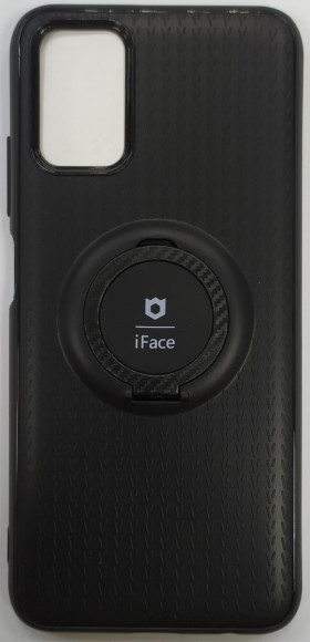 Чехол-накладка для Samsung Galaxy A03S силикон iface с держателем чёрный