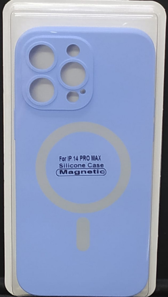 Накладка для iPhone 14 Pro Max 6.7" Magsafe силикон сиреневая