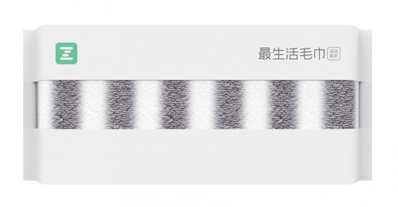 Полотенце банное Xiaomi ZSH Stripe 34*80см (A1171) бело-серое
