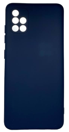 Накладка для Samsung Galaxy A51 Silicone cover без логотипа синяя