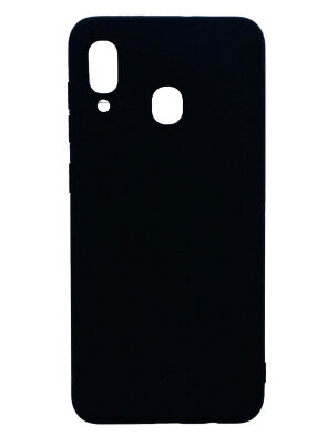 Чехол-накладка для Samsung Galaxy A30 силикон матовый чёрный