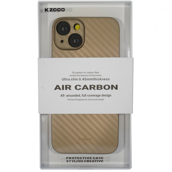 Накладка для iPhone 14 K-Doo Air Carbon пластик золотая