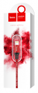 Usb Кабель-зарядка Lightning Hoco X14 Times speed 2A 1м в тканевой оплетке красно-черный