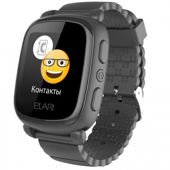 Детские часы Elari KidPhone 2 (KP-2) 1.4"/128х128/450mAh/72ч/Micro-SIM/2G/BT3.0 черные