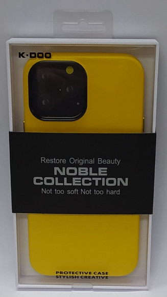 Накладка для iPhone 13 Pro Max K-Doo Noble кожаная желтая