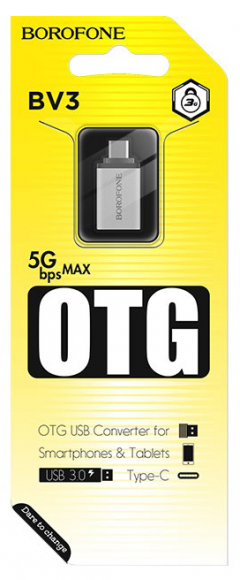 OTG Type-C на USB3.0 Borofone BV3 серый