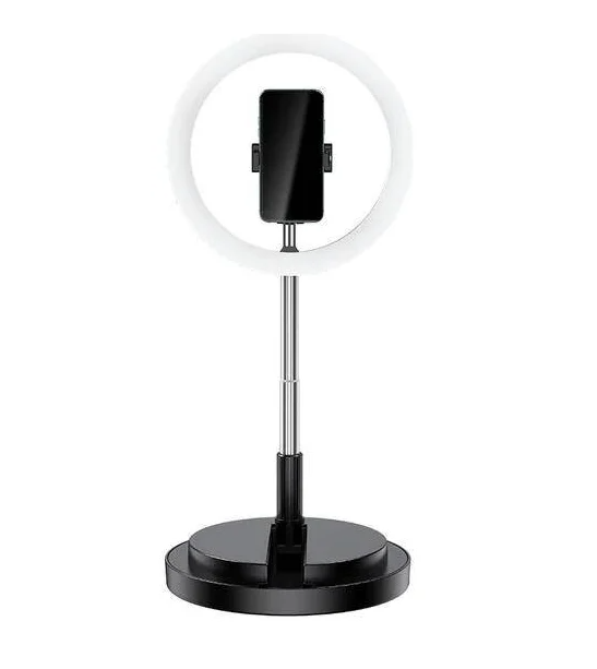 Светодиодная кольцевая лампа для селфи + штатив Usams US-ZB120ZJ01 12см черная