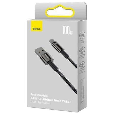 Usb Кабель-зарядка TYPE-C Baseus Tungsten 100W 1м (CAWJ000001) черный